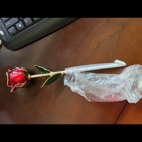 DeFaith 24k Gold Finish Rose - Picture 3 of 9